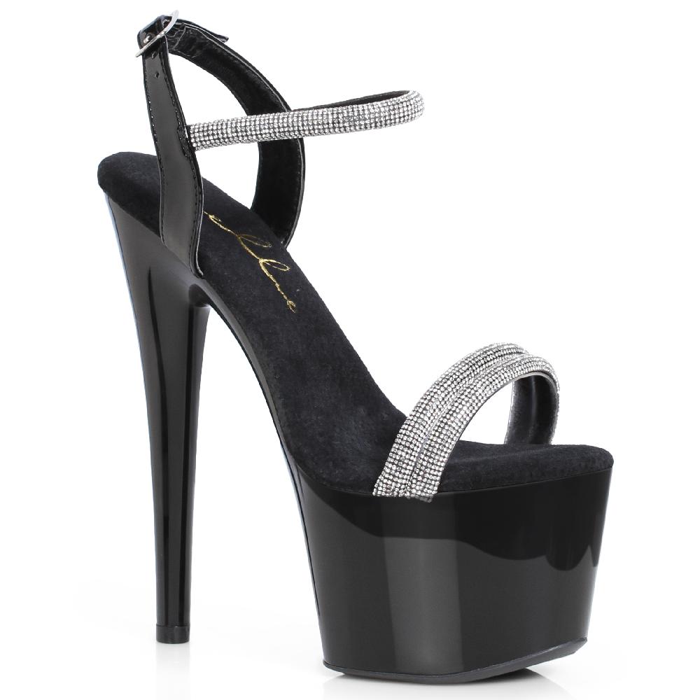 ellis curtain 7" Stiletto With Rhinestone Straps