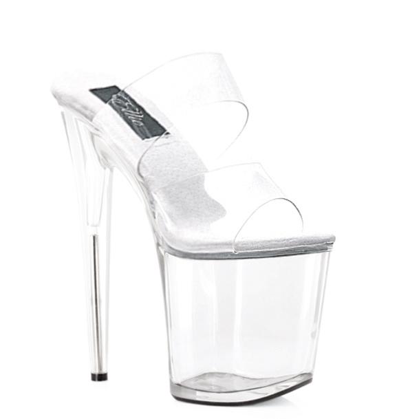 ellis curtain 8" HEEL CLEAR MULE W STRAP