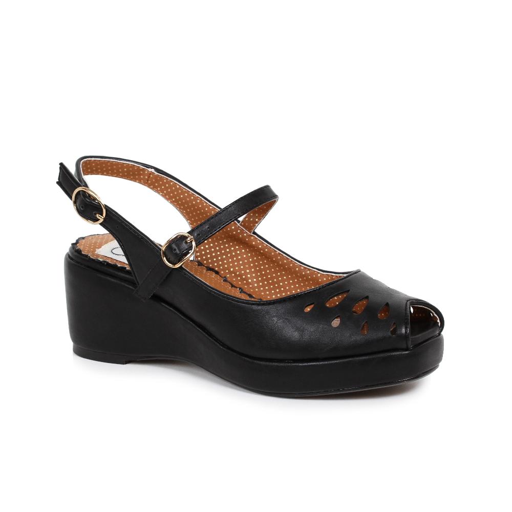 ellis curtain Peep Toe Sling Back Wedge