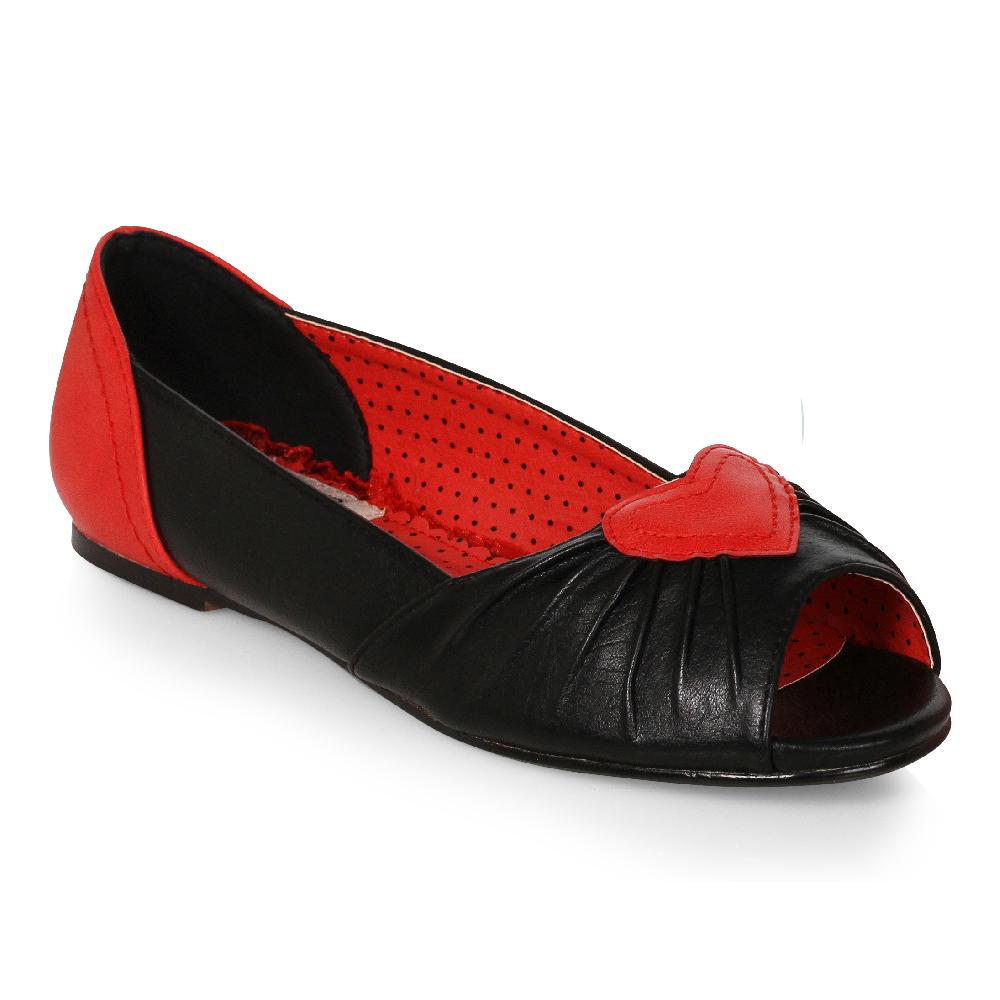 ellis curtain Flat Shoe with Cutout and Accent Color Embellishment