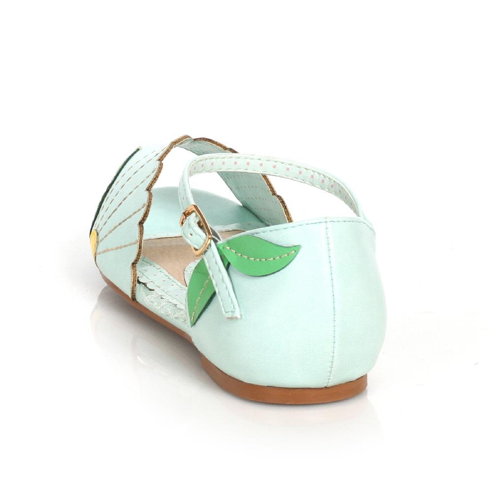 Ellis Curtain Tri Toned Flat Shoe With Buckle Closure