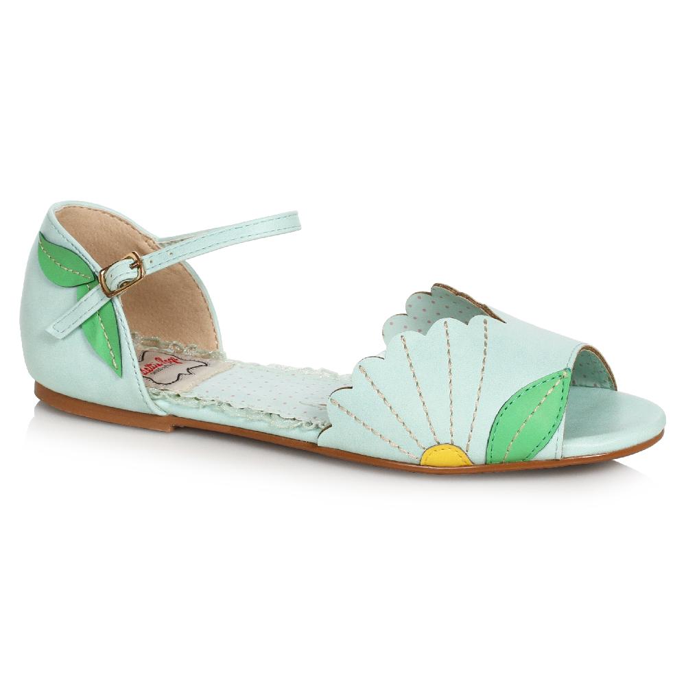 ellis curtain Tri Toned Flat Shoe with Buckle Closure
