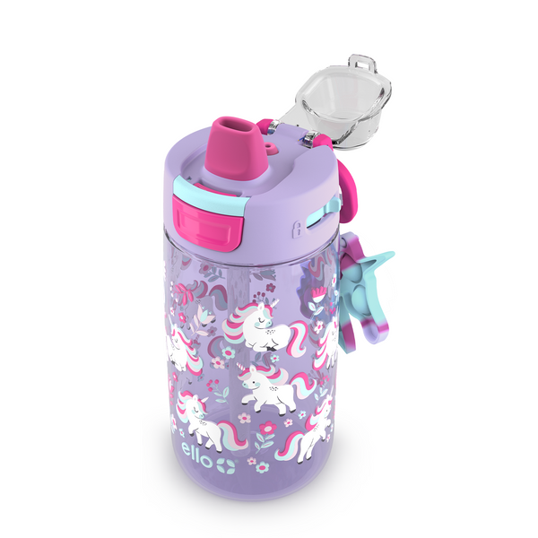 Ello Colby Pop 14oz Plastic Kids Water Bottle With Fidget Charm