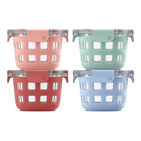 ello Duraglass™ 2 Cup Glass Meal Prep Bowl - 4 Pack