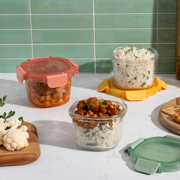 Ello Color Lock® Glass 2 Cup Round 6pc Set