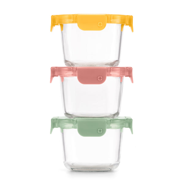 ello Color Lock® Glass 2 Cup Round 6pc Set