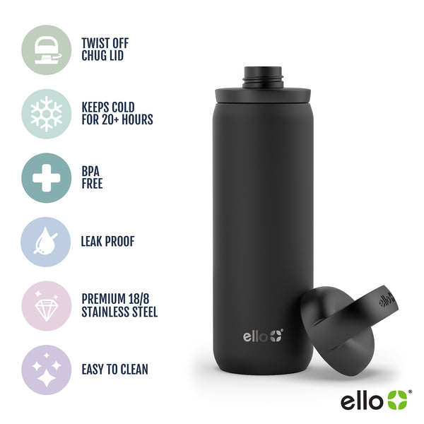 Ello Cooper Twist Stainless Steel Water Bottle