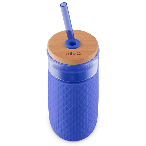 Ello Devon 18oz Glass Tumbler With Straw