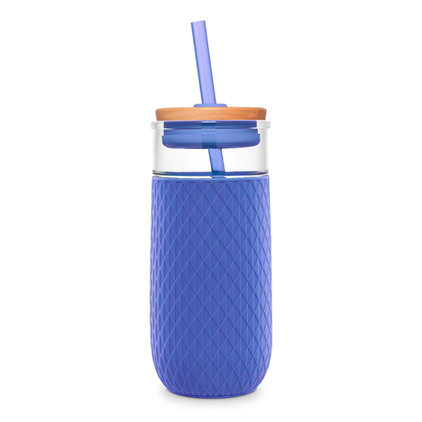 ello Devon 18oz Glass Tumbler with Straw