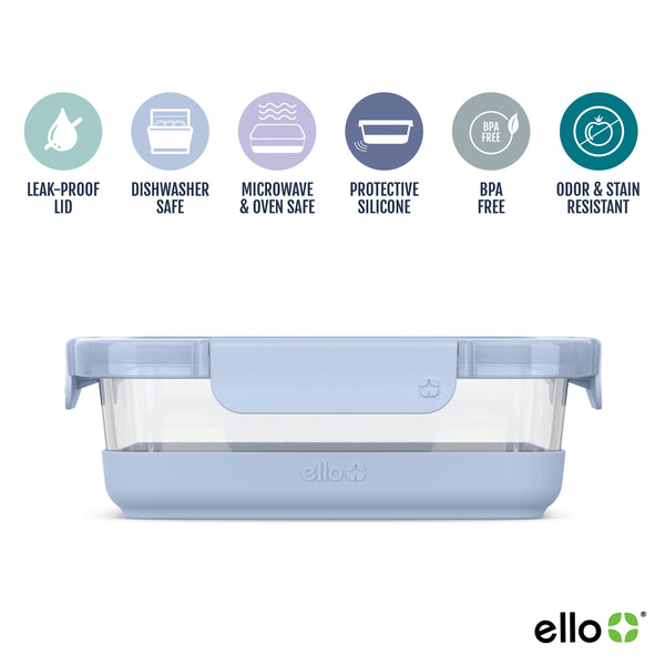 Ello Ello Duraglass Refresh™ Meal Prep Containers Set Of 5