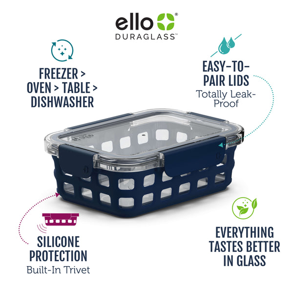 Ello Duraglass™ Meal Prep Containers Set Of 5
