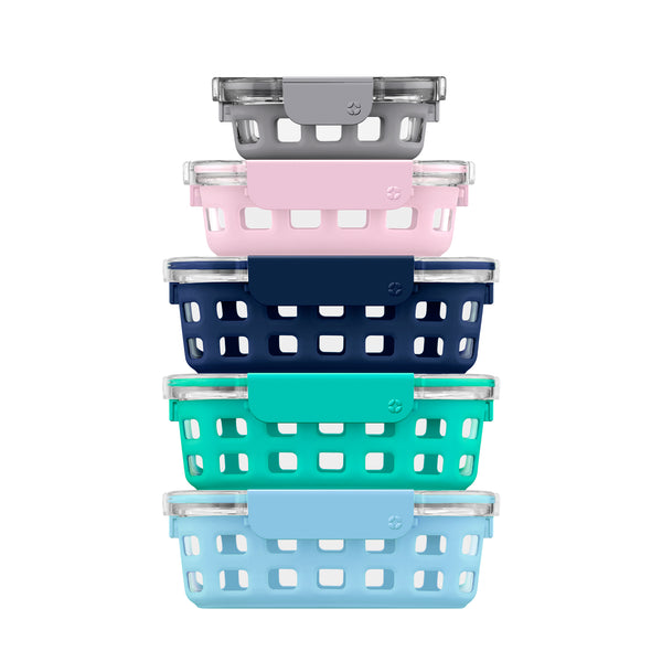ello Ello Duraglass™ Multi Pack Meal Prep Containers Set of 5