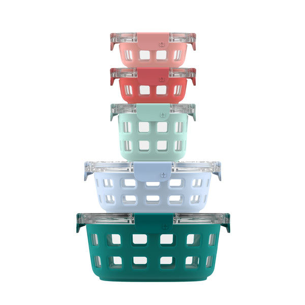 ello Ello Duraglass™ Round Meal Prep Containers Set of 5