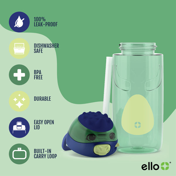 Ello Ellies Kids Water Bottle - 16oz Tritan Plastic