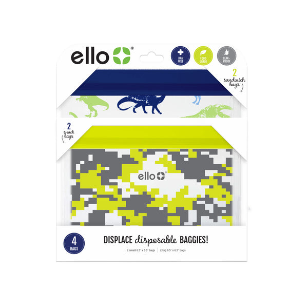 Ello Kids Reusable Storage Bags Set Of 4