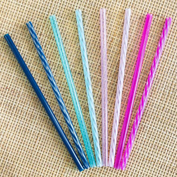 Ello Plastic Reusable Straws - 8 Pack Set