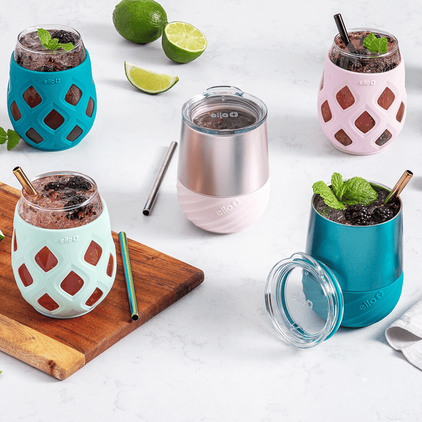 Ello Stainless Cocktail Straws - Set Of 5