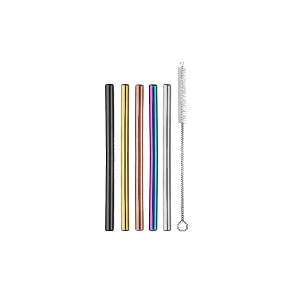 ello Stainless Cocktail Straws - Set of 5