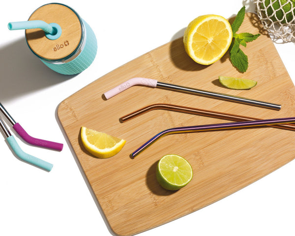 Ello Stainless Reusable Straws - Set Of 4