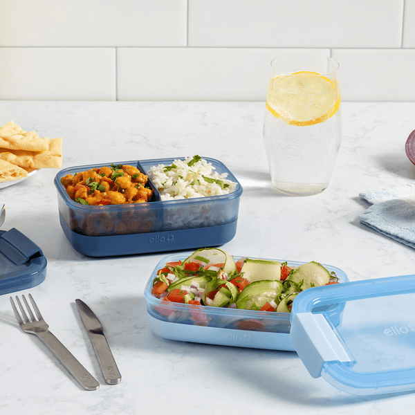Ello Lunch Bento Stack Plastic Food Storage Container Set Of 2