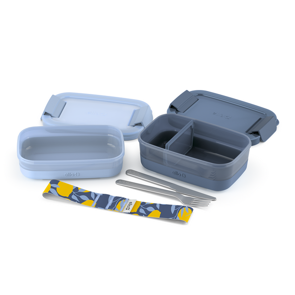 Ello Lunch Bento Stack Plastic Food Storage Container Set Of 2