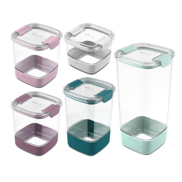 Ello Plastic Food Storage Canisters With Airtight Lids Set Of 5