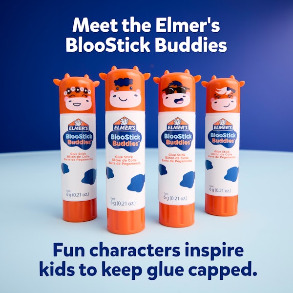 elmer Elmer's BlooStick Buddies Disappearing Blue Glue Sticks