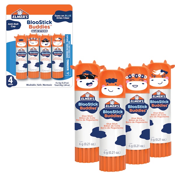 elmer Elmer's BlooStick Buddies Disappearing Blue Glue Sticks