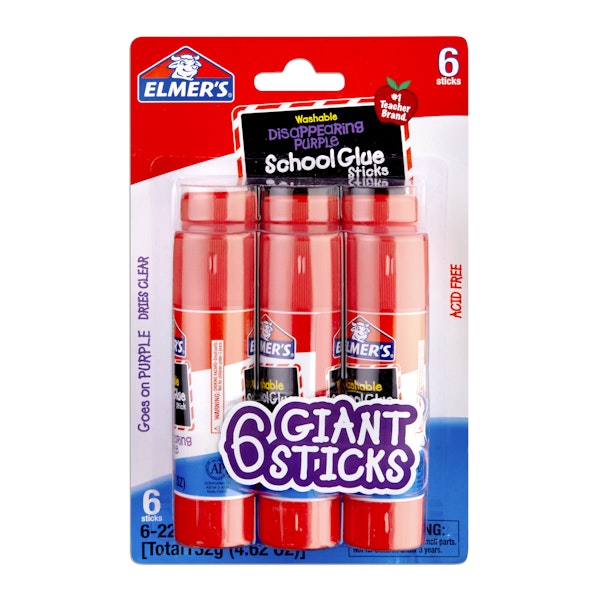 elmer Elmer's Disappearing Purple School Glue Sticks Large