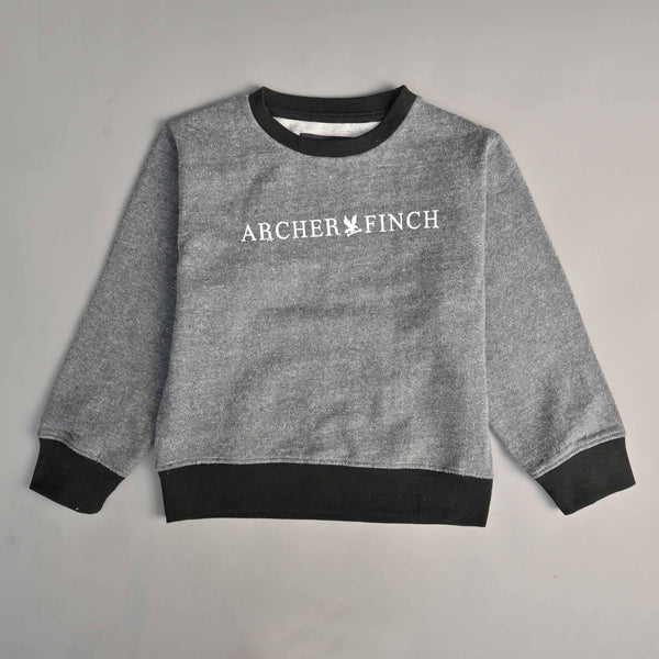 elo A&F Boy's Archer & Finch Printed Fleece Sweat Shirt Graphite