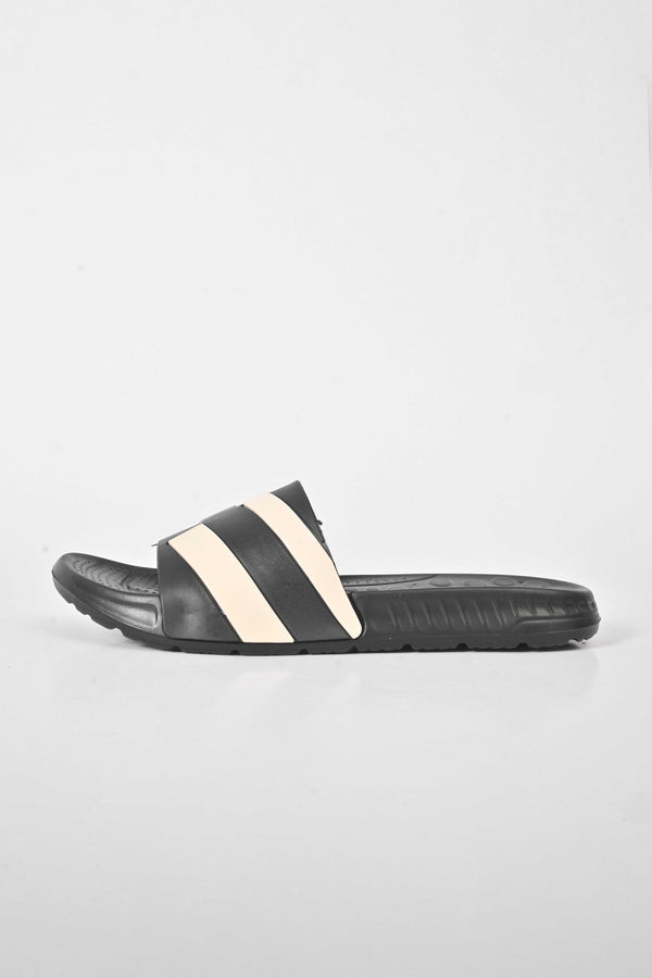 Elo Aerofit Men's Contrast Strips Comfort Slides Black & Blue
