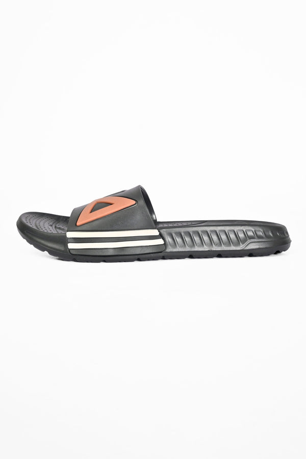 Elo Aerofit Men's Contrast Triangle Design Comfort Slides Black & Blue