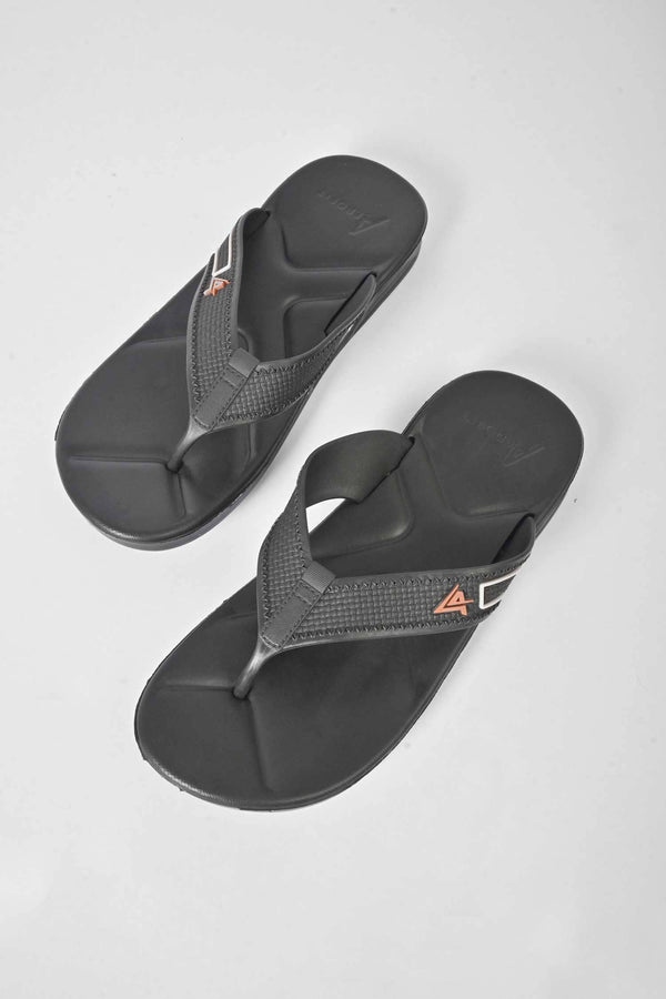Elo Aerofit Men's Logo Design Flip Flop Slippers Black & Blue
