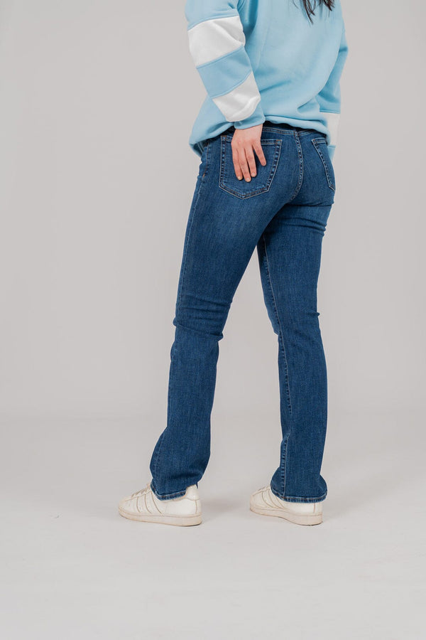 Elo Aeropostale Women's Mid Rise Boot Cut Pants Navy