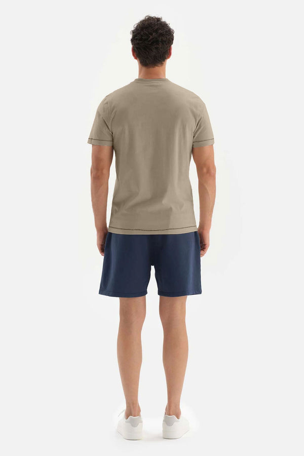 Elo AH Men's Pocket Printed Style Classic Tee Shirt Black