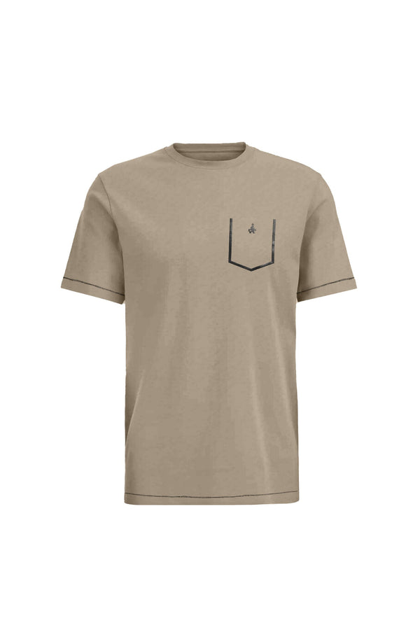 Elo AH Men's Pocket Printed Style Classic Tee Shirt Black