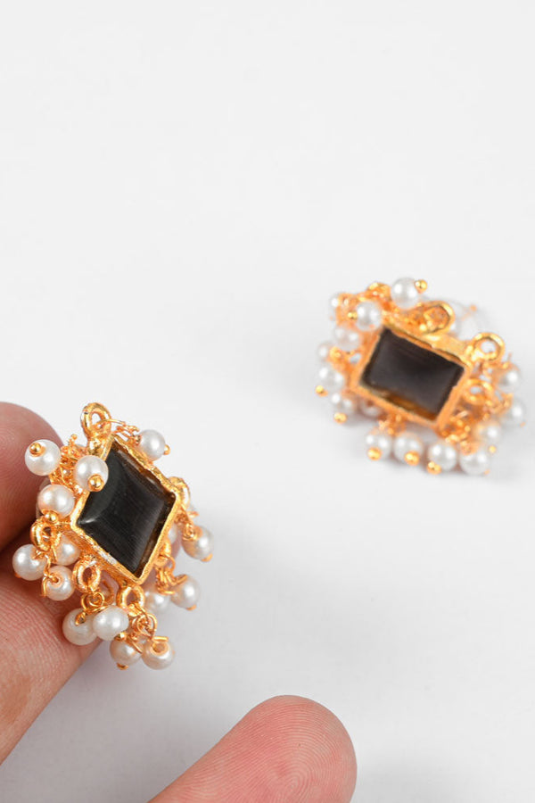 Elo American Diamonds Women's Blanca Beautiful Earrings Pink