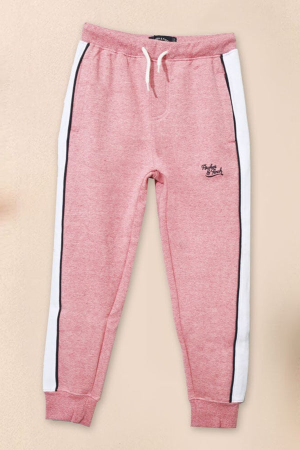 Elo Archer & Finch Boy's Embroidered Soft Fleece Joggers Pants Powder Pink