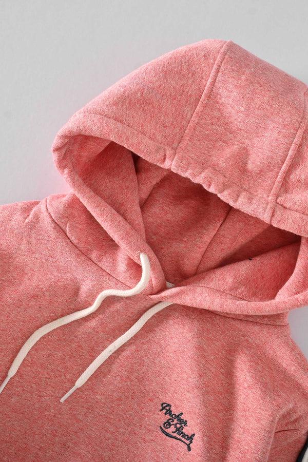Elo Archer & Finch Boy's Logo Embroidered Fleece Pullover Hoodie Coral Red