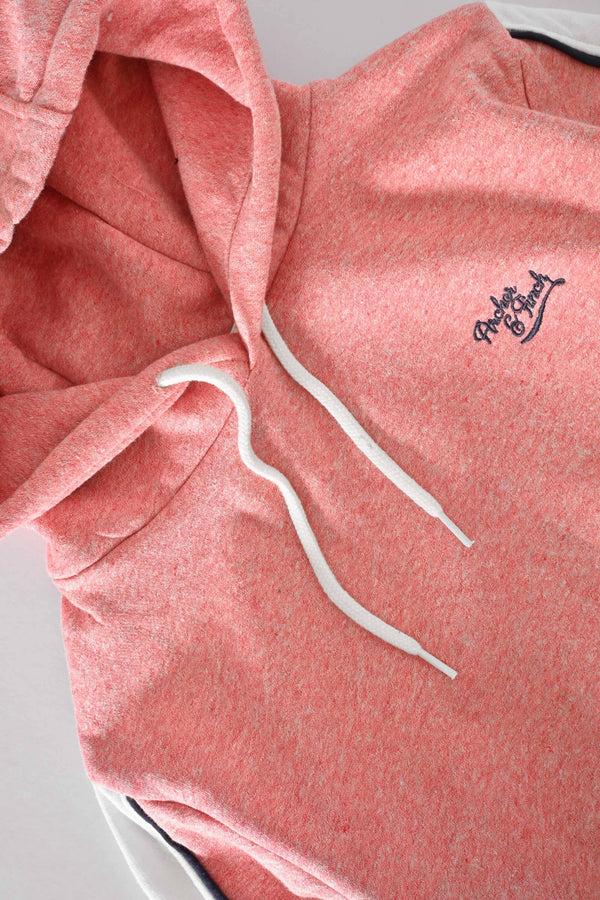 Elo Archer & Finch Boy's Logo Embroidered Fleece Pullover Hoodie Coral Red