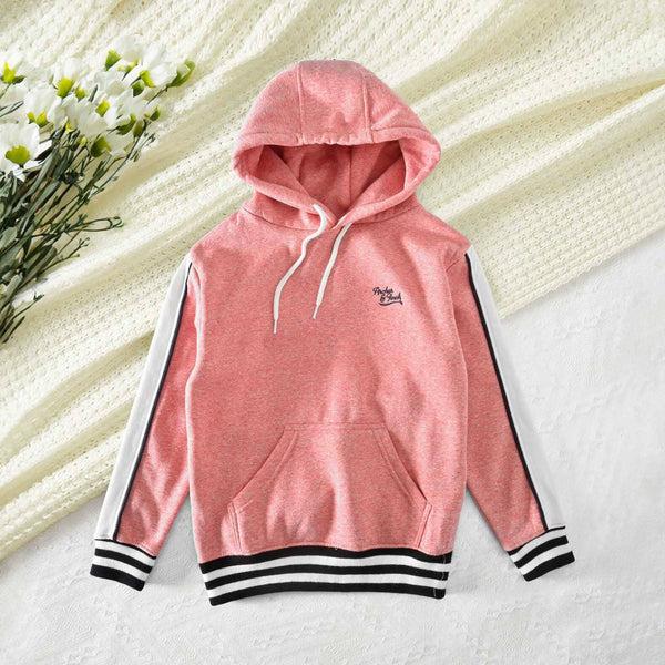 elo Archer & Finch Boy's Logo Embroidered Fleece Pullover Hoodie Coral Red