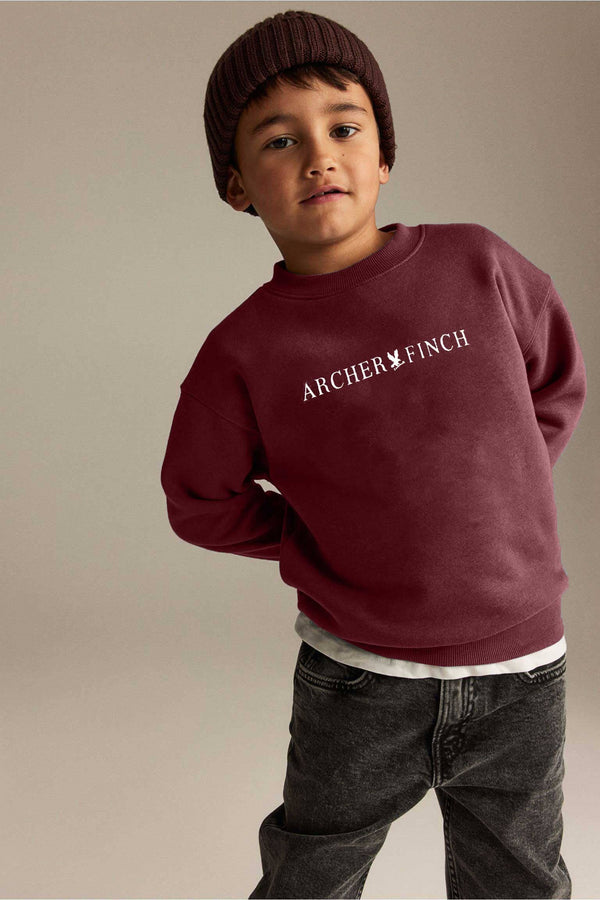 Elo Archer & Finch Boy's Printed Terry Sweat Shirt Dark Grey
