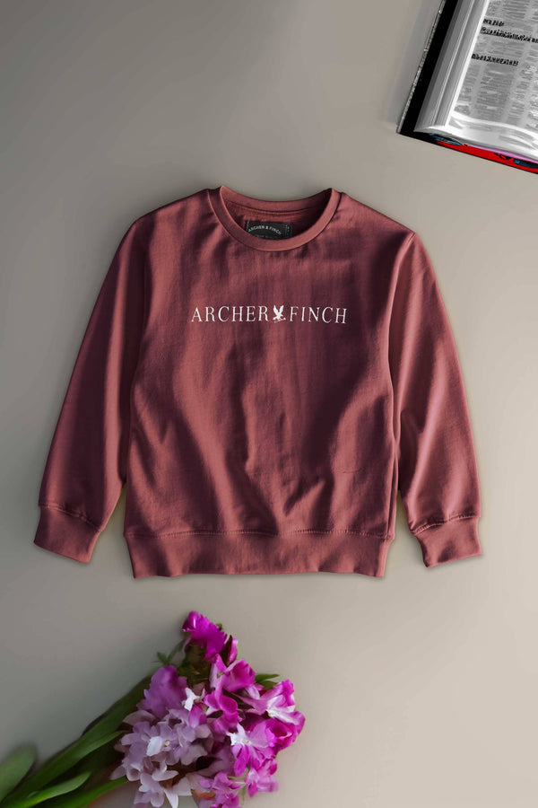 Elo Archer & Finch Boy's Printed Terry Sweat Shirt Dark Grey