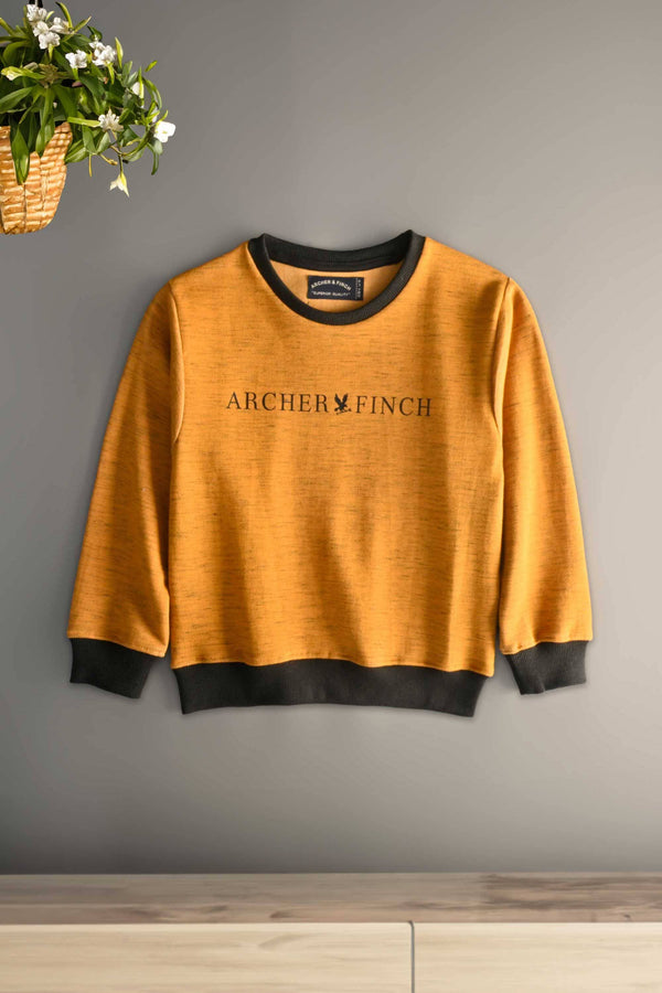Elo Archer & Finch Boy's Printed Terry Sweat Shirt Dark Grey