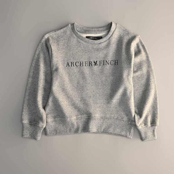 elo Archer & Finch Boy's Printed Terry Sweat Shirt Dark Grey