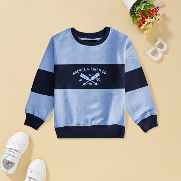 Elo Archer & Finch Kid's Contrast Panel Printed Sweat Shirt Powder Pink & Grey