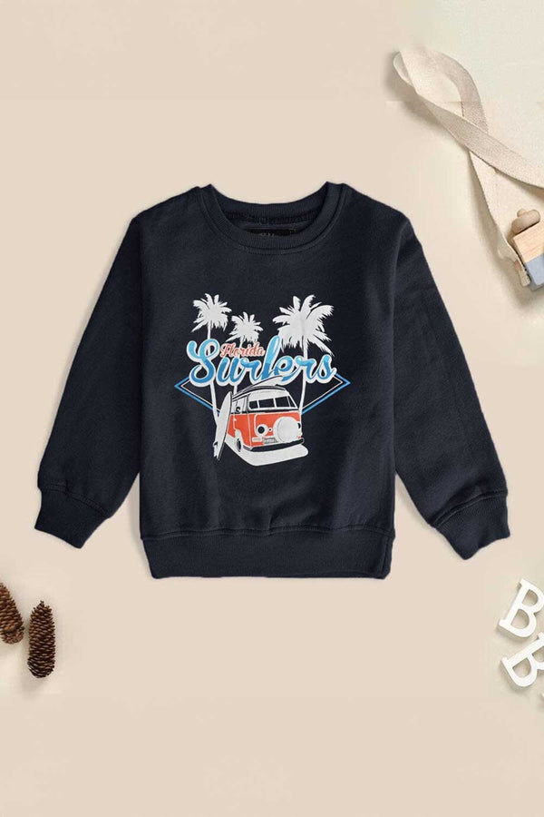 Elo Archer & Finch Kid's Florida Surfers Printed Sweat Shirt Charcoal