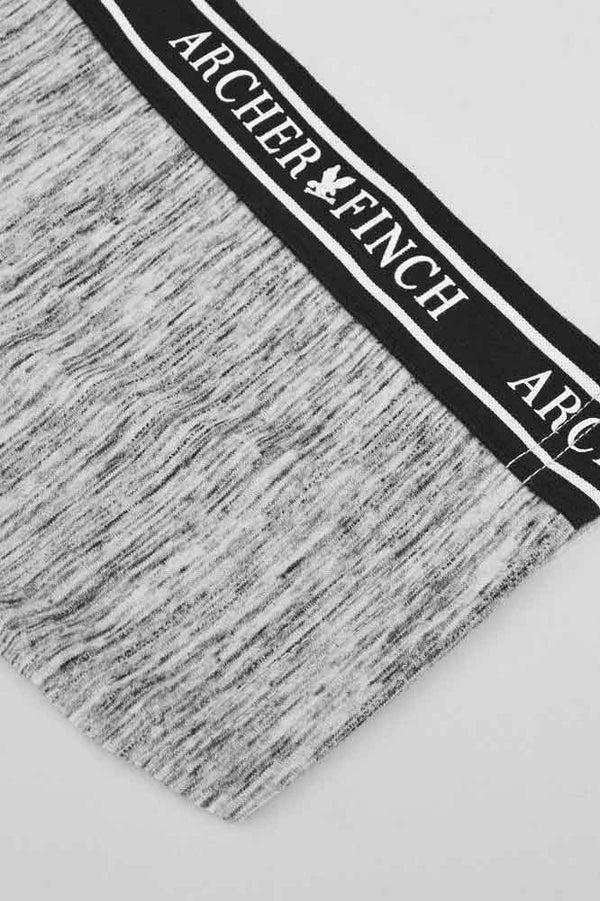 Elo Archer & Finch Kid's Printed Panel Style Short Raglan Sleeve Tee Shirt Grey Melange & Charcoal