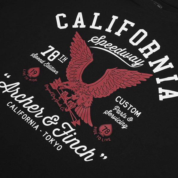 Elo Archer & Finch Men's California Speedway Printed Tee Shirt Red
