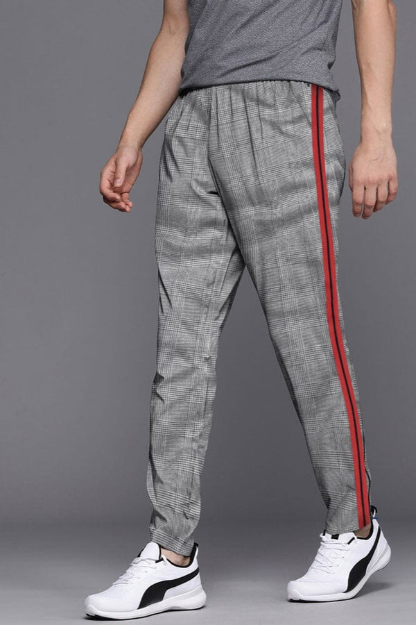 Elo Archer & Finch Men's Dalkeith Straps Jogger Pants Grey & Red